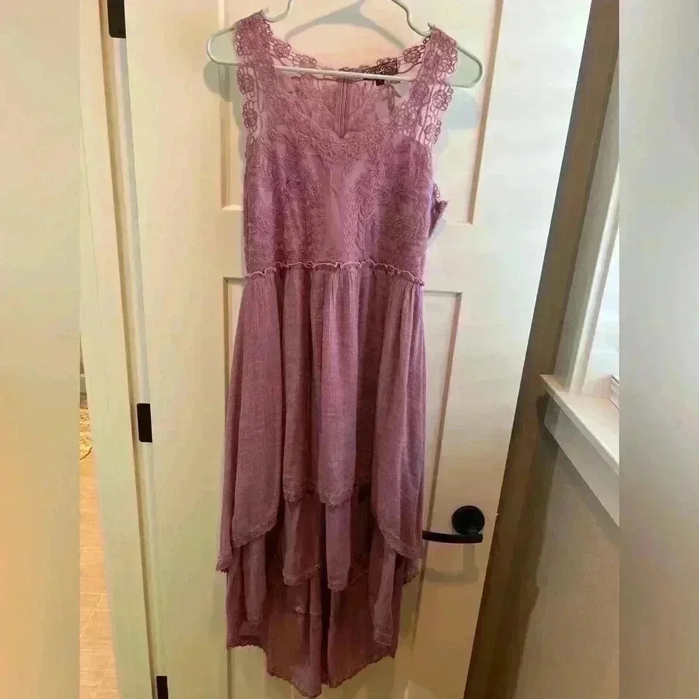 J Glee Violet S Dress With Lace Midi-long Youth, Women’s Size Small